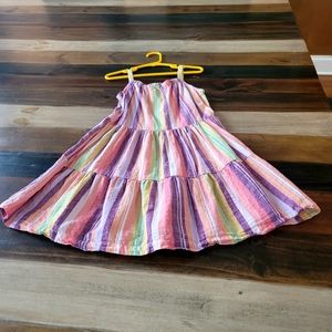 Little girl's multi-striped linen sundress